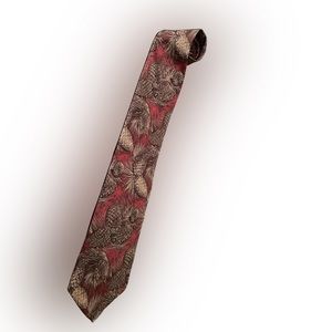 😎 Perry Ellis purple/grey pinecone pattern 100% silk tie